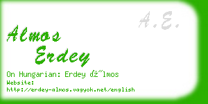almos erdey business card